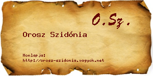 Orosz Szidónia névjegykártya