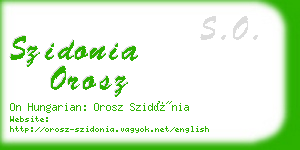 szidonia orosz business card